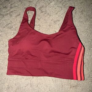 Lululemon Athletica Maroon and Orange Sports Bra Size 6
